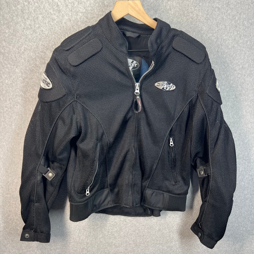 Joe Rocket Ballistic Series Mesh Motorcycle Jacket Womens‎ Medium Black Padded